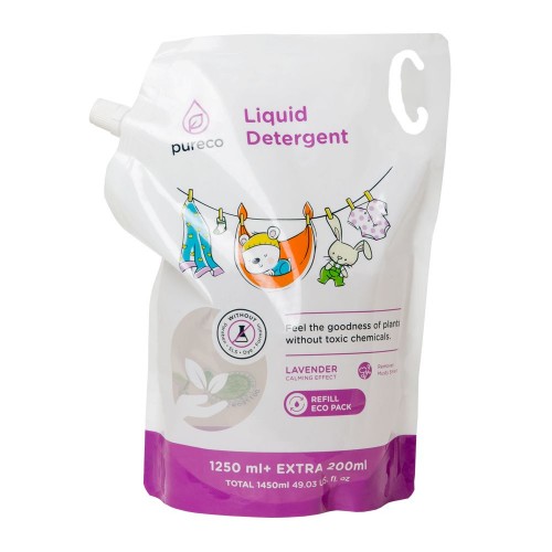 Pureco Liquid Detergent Lavender Refill Pouch - 1450 ml